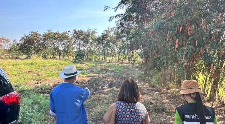 วันที่ 10 มกราคม 2567 นายชัยรัตน์ กิตติหิรัญวัฒน์ นายกเทศมนตรีตำบลตลาดแค มอบหมายให้เจ้าหน้าที่เทศบาลตำบลตลาดแค ลงพื้นที่ดำเนินการสำรวจภาษีที่ดินและสิ่งปลูกสร้าง  หมู่12  ตำบลธารปราสาท อำเภอโนนสูง จังหวัดนครราชสีมา