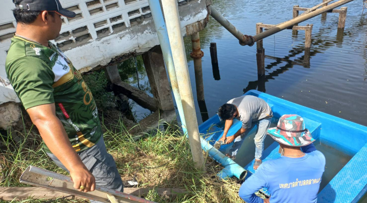 วันที่ 13 สิงหาคม 2567 นายชัยรัตน์ กิตติหิรัญวัฒน์ นายกเทศมนตรีตำบลตลาดแค มอบหมายให้เจ้าหน้าที่เทศบาลตำบลตลาดแค ดำเนินการเปลี่ยนหัวกระโหลก โรงสูบหนองสระแก ตำบลธารปราสาท อำเภอโนนสูง จังหวัดนครราชสีมา