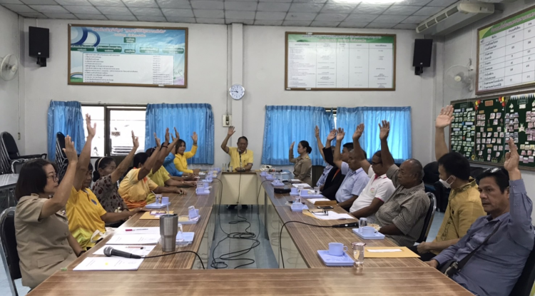 วันที่ 18 ตุลาคม 2567 นายชัยรัตน์ กิตติหิรัญวัฒน์ นายกเทศบาลตำบลตลาดแค ร่วมกับคณะกรรมการพัฒนาเทศบาลตำบลตลาดแค ประชุมคณะกรรมการพัฒนาเทศบาลตำบลตลาดแค  ณ ห้องประชุมเทศบาลตำบลตลาดแค อำเภอโนนสูง จังหวัดนครราชสีมา